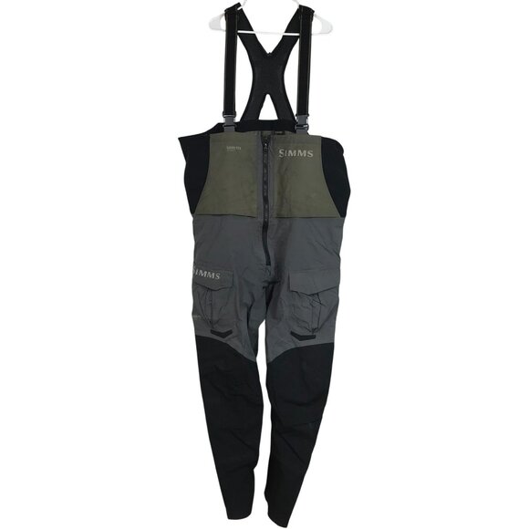 SIMMS - MEN'S XL -GRAY GORE-TEX  PRO SHELL BIB OVERALLS WADERS W/POCKETS - Picture 1 of 11